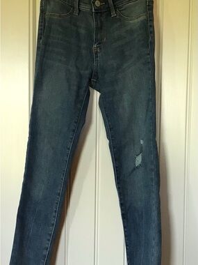 Old Navy Dark Blue Skinny Jeans with Light Distress